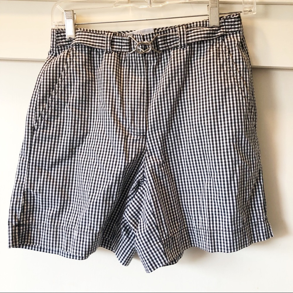 LizSport black & white gingham shorts size 4